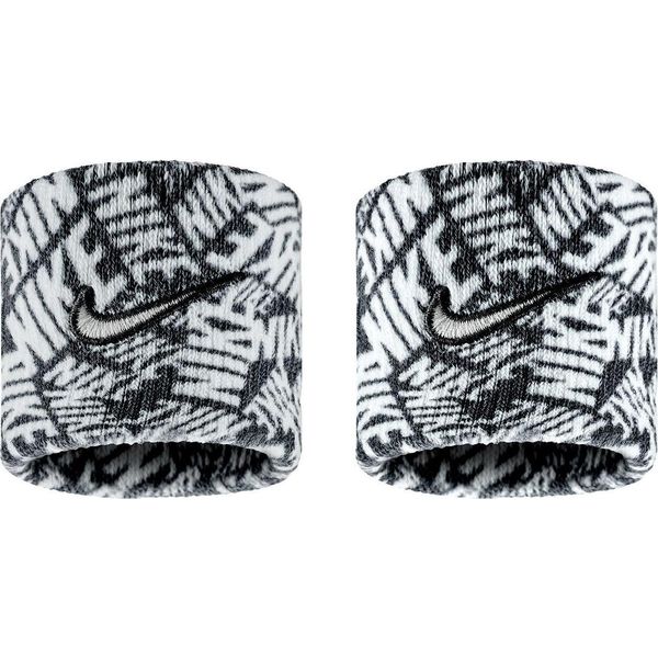 Nike - Polsino "Classic"", Dri-Fit, Swoosh (2 Pezzi) CS2564 (Taglia Unica) (Nero/Bianco)"-image