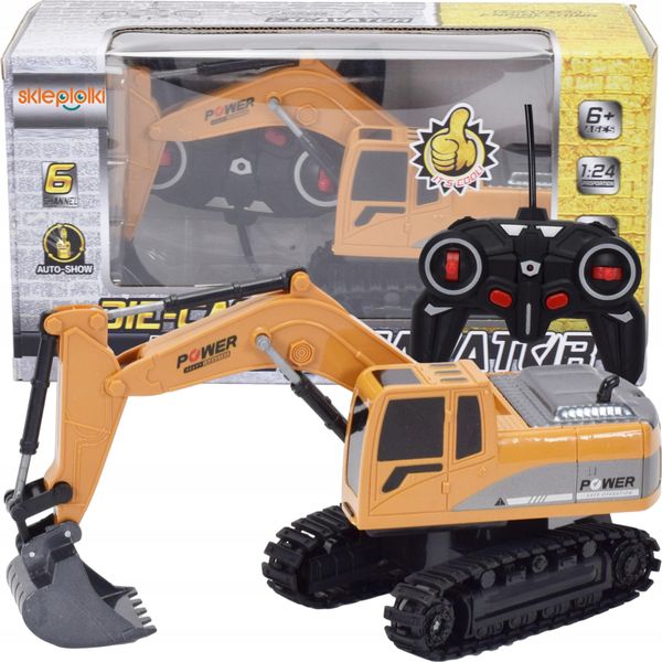 Lolex | Escavatore Rc - 1:24 - Giallo - Z Telecomandato - Design Realistico - Divertimento Per Bambini-image