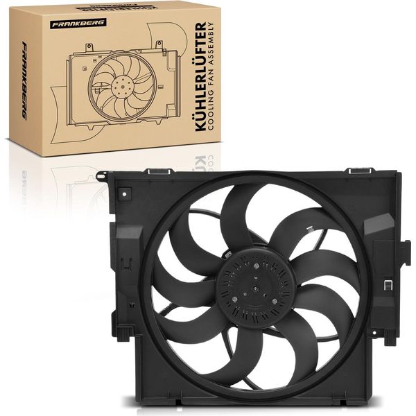 Frankberg 1X Ventola Di Raffreddamento Motore Singola Con Telaio Ventola Radiatore Bmw F30 F80 F31 F32 F82 F33 F83 F34 F36-image