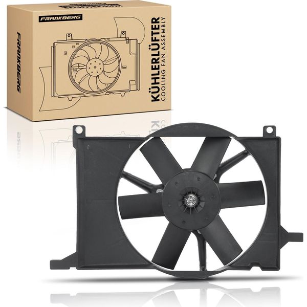 Frankberg 1X Radiatore Motore Ventola Singola Con Telaio Ventola Radiatore Opel Corsa B Combo Tigra 1.4L-1.6L-image