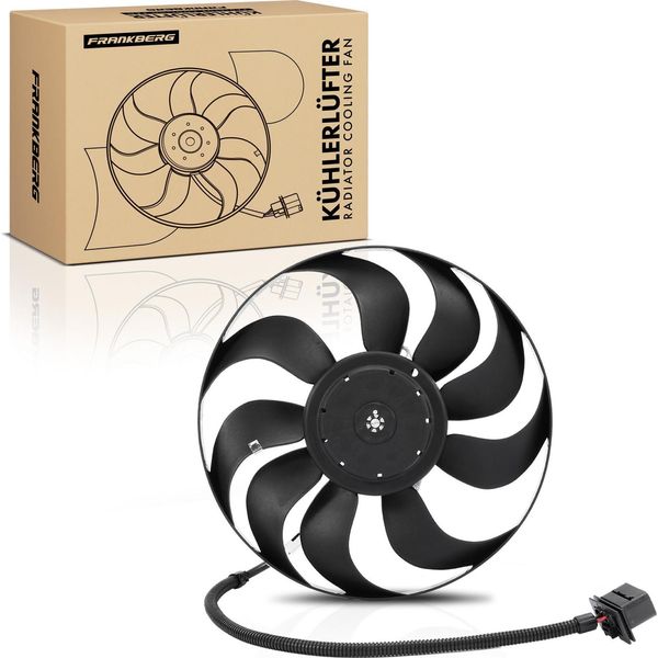 Frankberg 1X Radiatore Motore A Ventola Singola Senza Telaio Ventola Radiatore Vw Golf Iv 1J5 Bora 1J2 Seat Leon 1M1-image