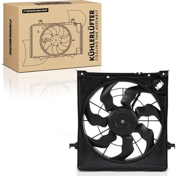 Frankberg 1X Radiatore Motore A Ventola Singola Con Telaio Ventola Radiatore Hyundai I30 Fd Kia Cee'd Sw Ed 1.6L-image