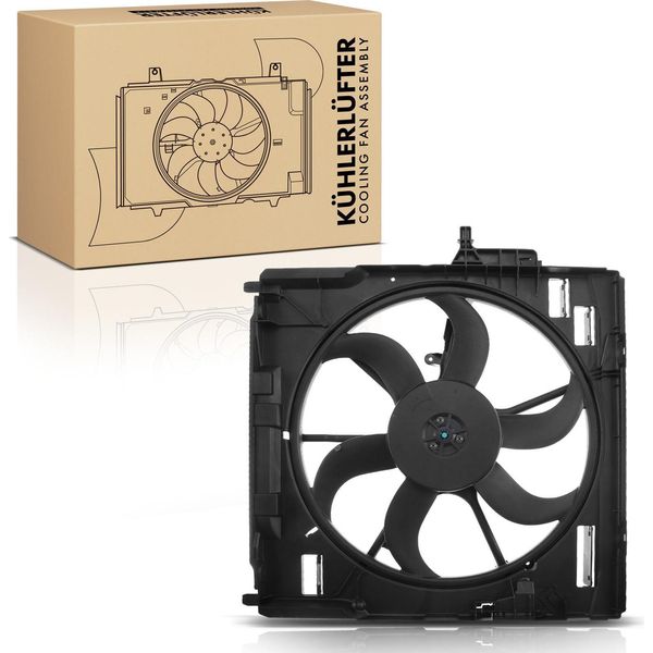 Frankberg 1X Radiatore Motore Ventola Singola Con Telaio Ventola Radiatore Bmw X5 E70 2006-2013 3.0L 4.8L-image