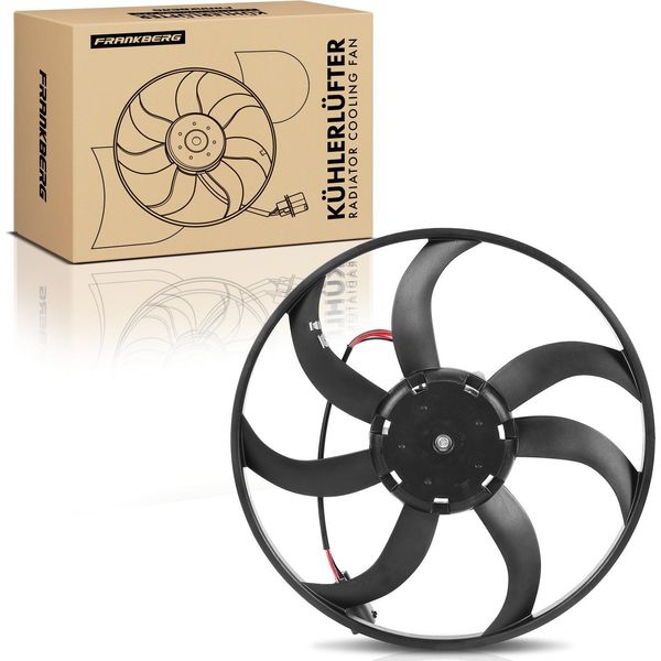Frankberg 1X Radiatore Motore Ventola Singola Senza Telaio Vw Golf Passat Audi A3 Skoda Octavia 2 Seat-image