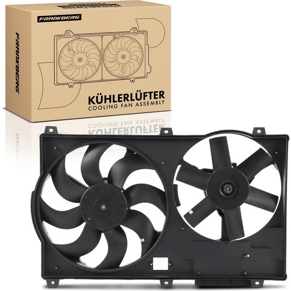 Frankberg 1X Radiatore Motore A Doppia Ventola Con Telaio Ventola Radiatore Fiat Ducato 230L CitroëN Jumper Peugeot-image