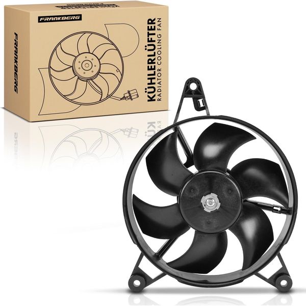 Frankberg 1X Radiatore Motore Monoventola Con Telaio Ventola Radiatore Fiat Panda Tempra Lancia Y10 Autobianchi-image