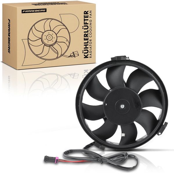 Frankberg 1X Radiatore Motore Ventola Singola Con Telaio Ventola Radiatore Vw Golf Touran Audi A3 8P1 Seat Altea Leon-image
