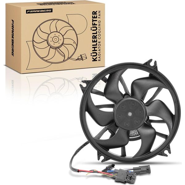 Frankberg 1X Radiatore Motore Monoventola Con Telaio Ventola Radiatore CitroëN C5 C6 Peugeot 407 2.0L-3.0L-image