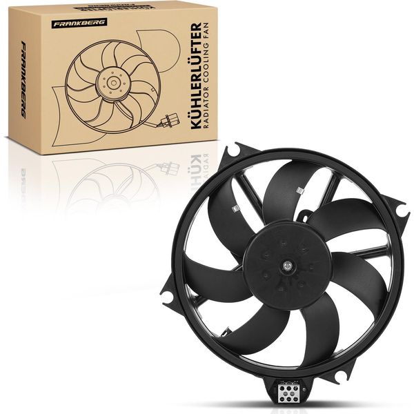 Frankberg 1X Ventola Di Raffreddamento Motore Ventola Singola Con Telaio Ventola Radiatore Renault Grand ScéNic Iii Megane Cc 2.0L-image