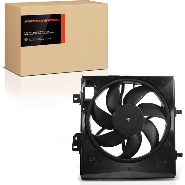 Frankberg 1X Radiatore Motore Monoventola Con Telaio Ventola Radiatore CitroëN C3 Ds DS3 Peugeot 207 1007 1.0L-1.6L-image