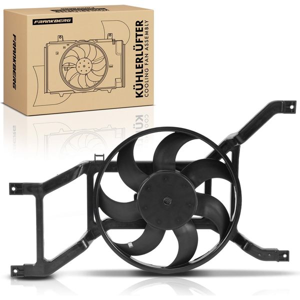 Frankberg 1X Radiatore Motore Ventola Singola Con Telaio Ventola Radiatore Dacia Logan Renault Logan I 1.4L 1.5L 1.6L-image
