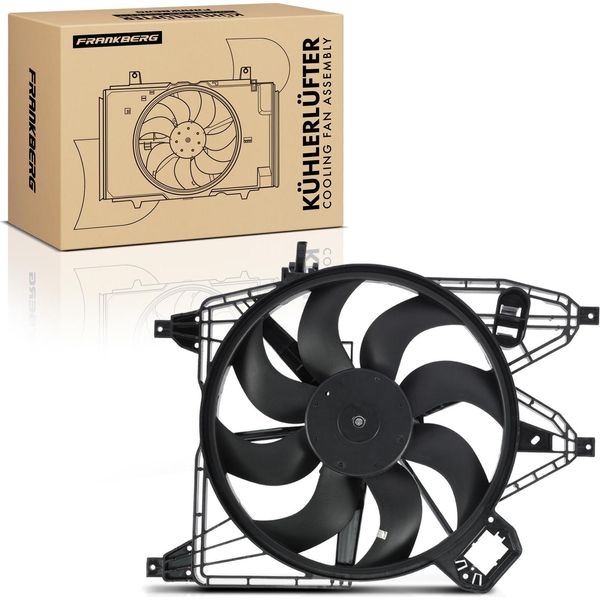 Frankberg 1X Radiatore Motore Monoventola Con Telaio Ventola Radiatore Renault Kangoo KC0/1 FC0/1 1.5L 1.9L-image