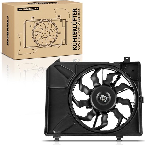 Frankberg 1X Radiatore Motore Ventola Singola Con Telaio Ventola Radiatore Hyundai I10 Pa 1.1L 2007-2010-image