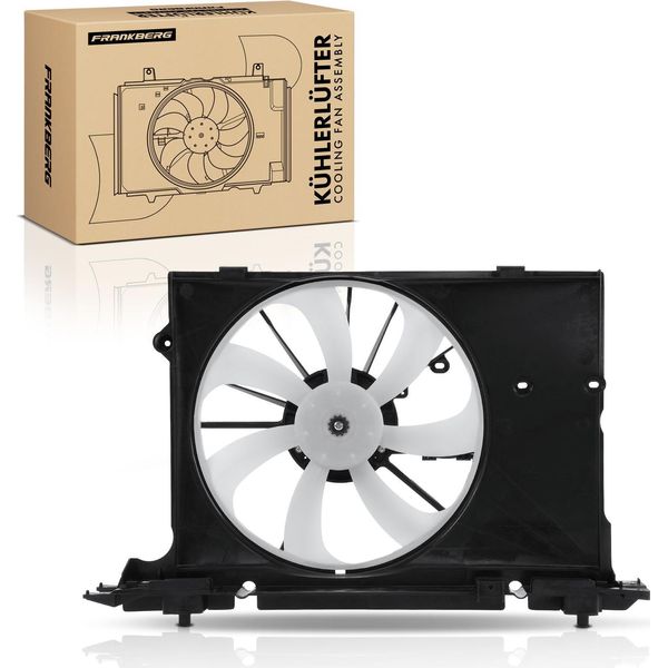 Frankberg 1X Radiatore Motore Ventola Singola Con Telaio Ventola Radiatore Toyota Corolla Notchback Auris 2006-2018-image