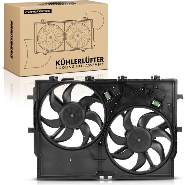 Frankberg 1X Radiatore Motore Doppia Ventola Con Telaio Ventola Radiatore Fiat Ducato Bus Box 250 290 2.0L-3.0L-image