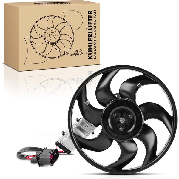 Frankberg 1X Radiatore Motore A Ventola Singola Senza Telaio Ventola Radiatore Vw Touareg 7L Audi Q7 4LB Porsche Cayenne-image