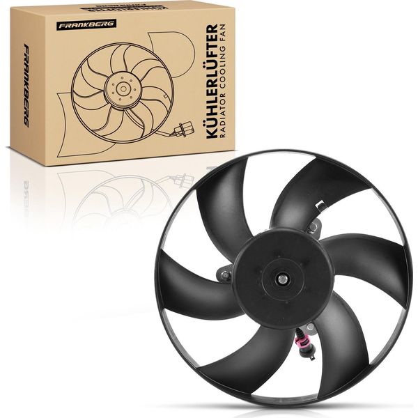 Frankberg 1X Radiatore Motore Ventola Singola Con Telaio Ventola Radiatore Vw Caddy Polo Classic Seat Ibiza Ii Cordoba-image