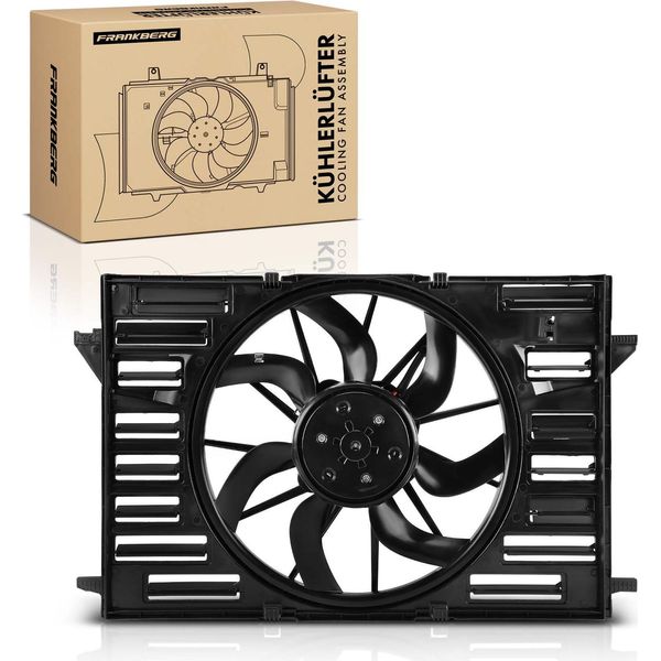 Frankberg 1X Ventola Di Raffreddamento Motore Singola Con Telaio Ventola Radiatore Audi A4 8W A6 4A A7 Q7 Q8 2.0 3.0 4.0L-image