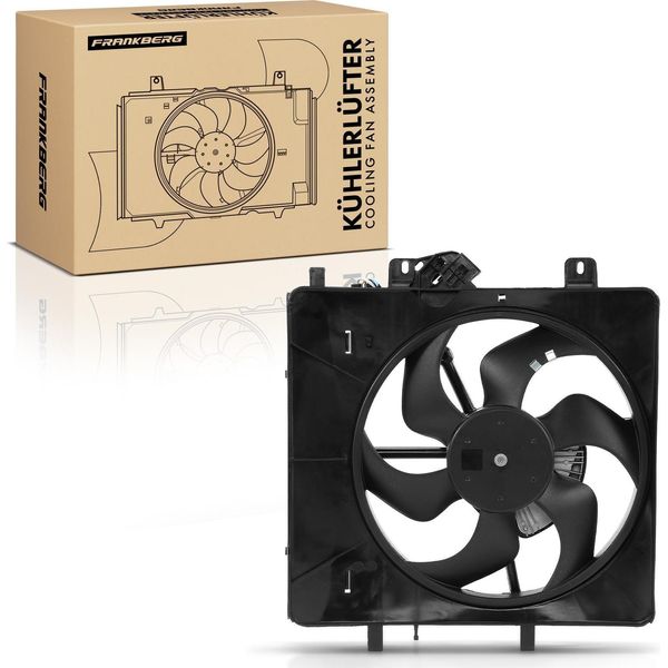 Frankberg 1X Radiatore Motore Monoventola Con Telaio Ventola Radiatore CitroëN C2 C3 Peugeot 1007 1.1L-1.6L 16V Hdi-image