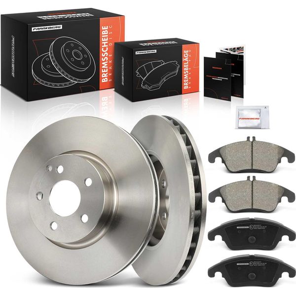 Frankberg 2X Dischi Freno 4X Pastiglie Freno Asse Anteriore Per Mercedes-Benz Classe C W204 Classe E W212 Slk R172-image