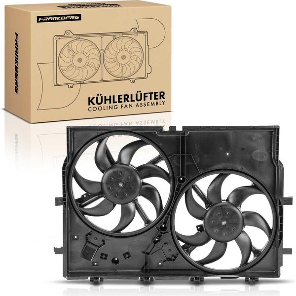 Frankberg 1X Radiatore Motore A Doppia Ventola Con Telaio Ventola Radiatore CitroëN Jumper Fiat Ducato Peugeot Boxer-image