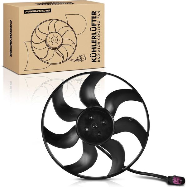 Frankberg 1X Radiatore Motore Monoventola Senza Telaio Vw Golf 5K1 Polo 6R Audi A1 Skoda Fabia Seat-image