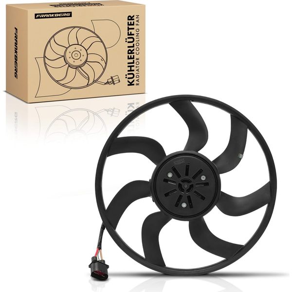Frankberg 1X Ventola Di Raffreddamento Motore Singola Senza Telaio Ventola Radiatore Vw Touareg CR7 Audi A4 8W2 8WC Q7 4MB-image