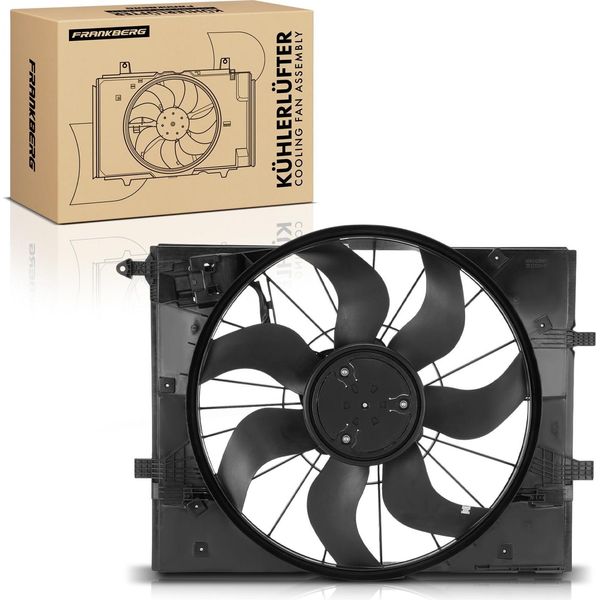 Frankberg 1X Ventola Di Raffreddamento Motore Singola Con Telaio Ventola Radiatore Mercedes-Benz Classe S V222 W222 X222 C217-image