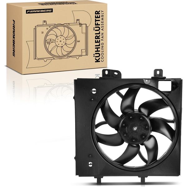 Frankberg 1X Radiatore Motore Monoventola Con Telaio Ventola Radiatore CitroëN C3 Sx Sa Ds Peugeot 208 Ca-image