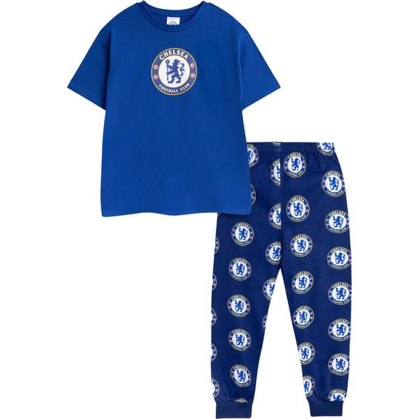 Chelsea Fc - Pigiama Da Bambino Con Pantaloni Lunghi E Maniche Corte NS9107 (104) (Blu)-image