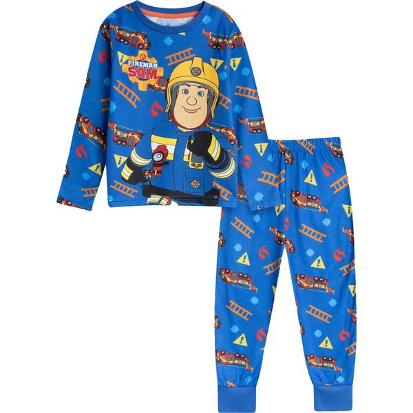 Fireman Sam - Pigiama Con Pantaloni Lunghi Per Ragazzi, Maniche Lunghe NS9106 (110) (Blu)-image