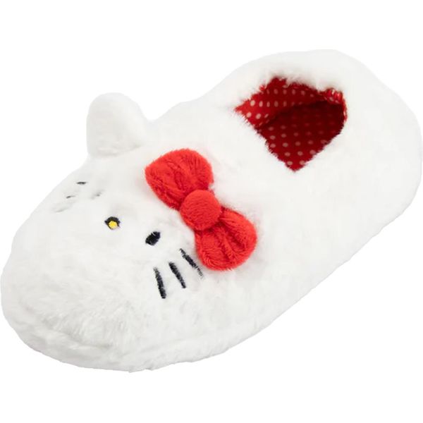 Hello Kitty - Pantofole Con Volto Di Personaggio Per Bambine NS9592 (30 Eu) (Bianco/Rosso)-image
