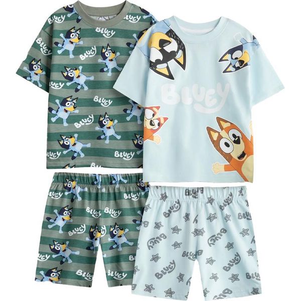 Bluey - Pigiama Con Pantaloncini Per Ragazzi (Confezione Da 2) NS9394 (92) (Colorato)-image