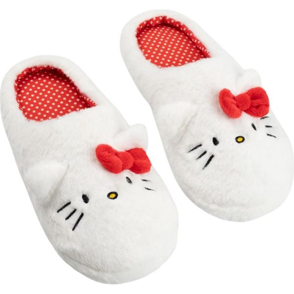 Hello Kitty - Pantofole Con Volto Di Personaggio Per Donna NS9593 (38 Eu - 39 Eu) (Bianco)-image