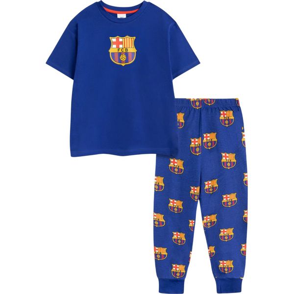 Fc Barcelona - Pigiama Con Pantaloni Lunghi Per Ragazzi, A Maniche Corte NS9170 (116) (Blu)-image