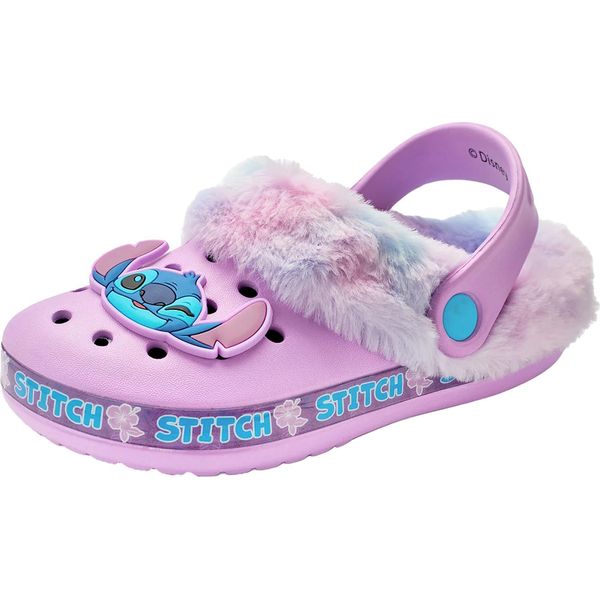 Lilo & Stitch - Zoccoli Per Ragazze, Foderati Di Pelliccia NS9502 (34 Eu) (Viola)-image