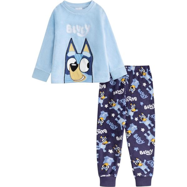 Bluey - Pigiama Con Pantaloni Lunghi Per Ragazzi NS9444 (92) (Azzurro/Navy)-image