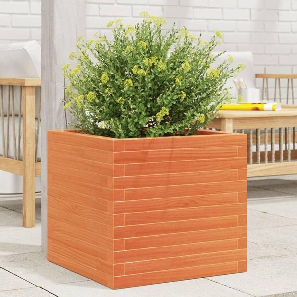 Maison Exclusive - Fioriera Giardino Marrone Cera 50X50X46 Cm Legno Massello Pino-image