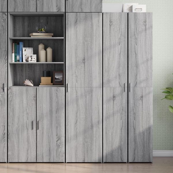 Maison Exclusive - Credenza Grigio Sonoma 45X42,5X185 Cm In Legno Ingegnerizzato-image
