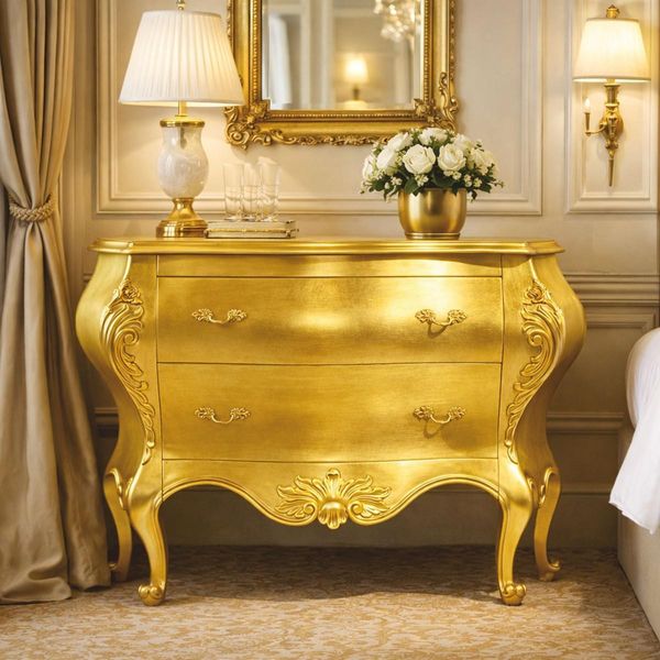 Casa Padrino Cassettiera Barocca Oro 127,5 Cm - Mobili Barocchi - Italy-image