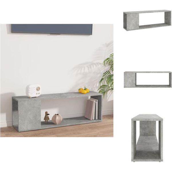 Vidaxl Mobile Tv Grigio Cemento 100X24X32 Cm Materiale A Base Di Legno - Mobili Tv-image