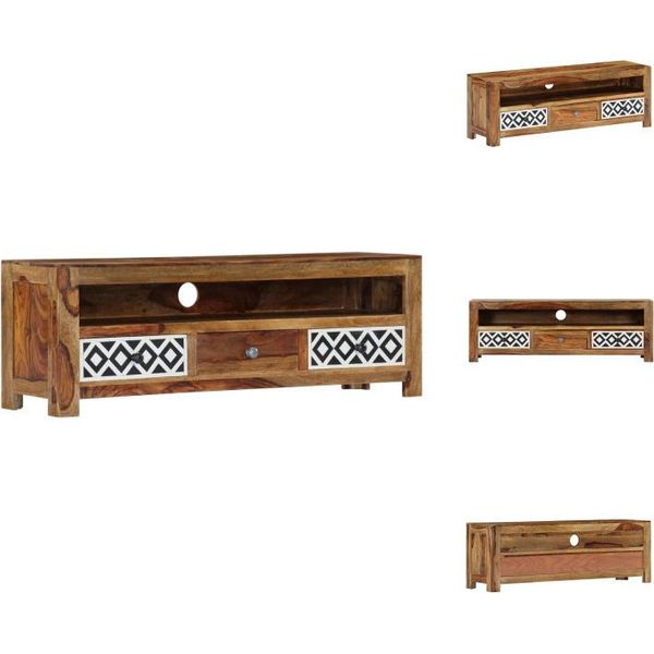 Mobile Tv Vidaxl 120 X 30 X 40 Cm In Legno Massiccio - Mobili Tv-image