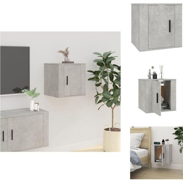 Vidaxl Mobile Tv A Parete Grigio Cemento 40X34,5X40 Cm - Mobili Tv-image