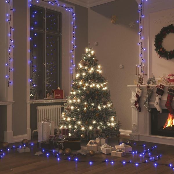 The Living Store Luci Fiabesche Con 400 Led Blu 40 M 8 Effetti Di Luce-image