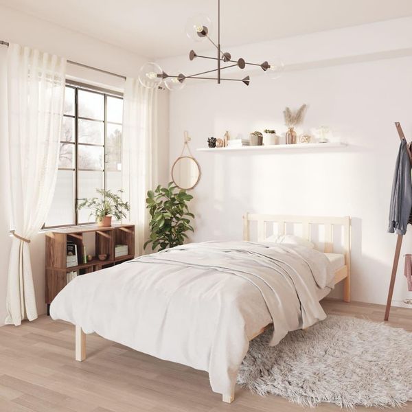The Living Store Letto In Legno Massiccio Di Pino 75X190 Cm-image