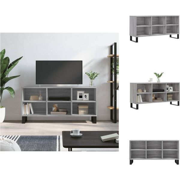 Vidaxl Mobile Tv Grigio Sonoma 103,5X30X50 Cm In Legno - Mobili Tv-image