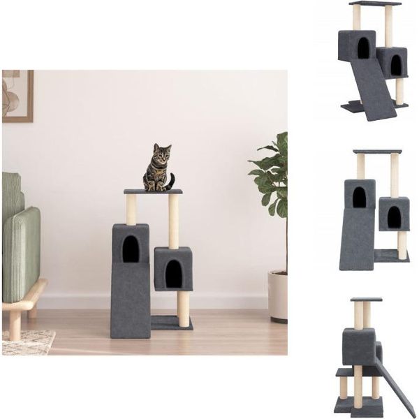 Vidaxl Albero Tiragraffi Con Tiragraffi In Sisal Grigio Scuro 82 Cm - Alberi Tiragraffi-image