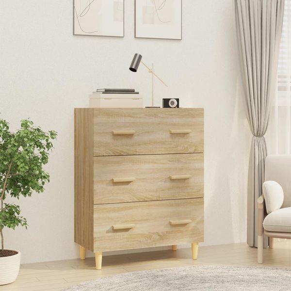 Maison Exclusive - Credenza Sonoma-Rovere 70X34X90 Cm Materiale Ligneo-image