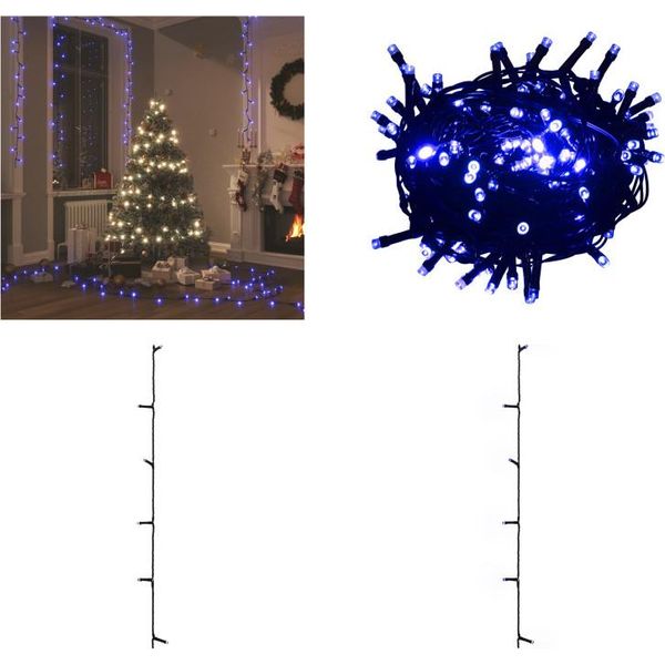 Vidaxl Luci Di Fata Con 400 Led Blu 40 M 8 Effetti Di Luce - Luci Di Fata - Luci Di Fata - Luce Led - Luci Led-image