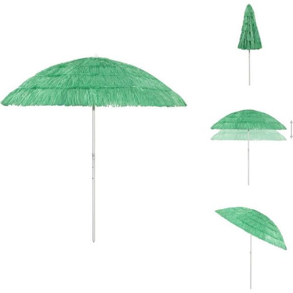 Vidaxl Ombrellone Hawaii Verde 240 Cm - Ombrelloni E Tende Da Sole-image